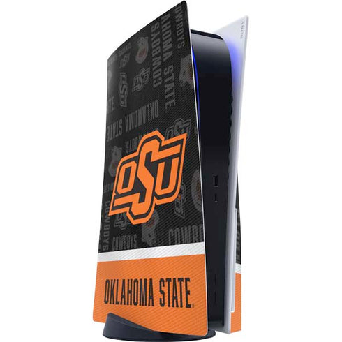 Oklahoma State University Split Jersey PS5 Console Skin